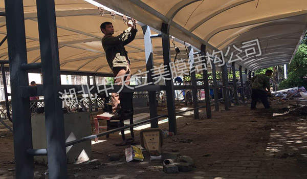 膜结构自行车棚